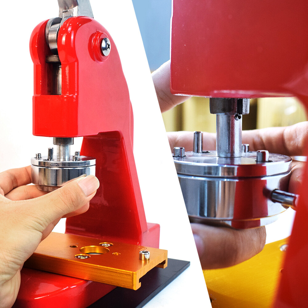 37mm 1.5" Button Maker Badge Press 100 Pcs Circle Cutter Manual Making Machine