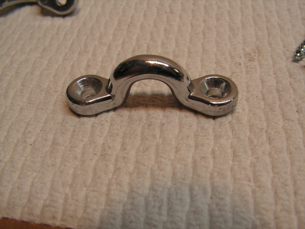 2 Vintage Die Cast Tie Loops Pull Stable Hanger Hook Storage Curtains Anchor+