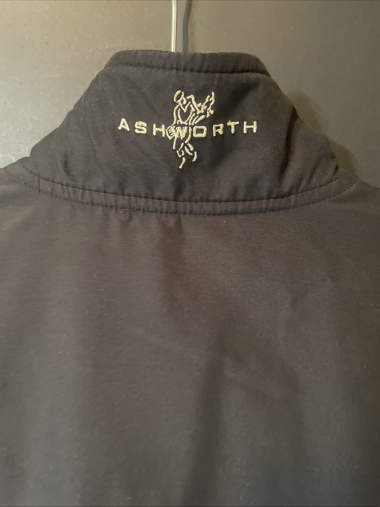 Ashworth Weather System Golf Pullover Jacket Men’s M Black Water Wind Resistant