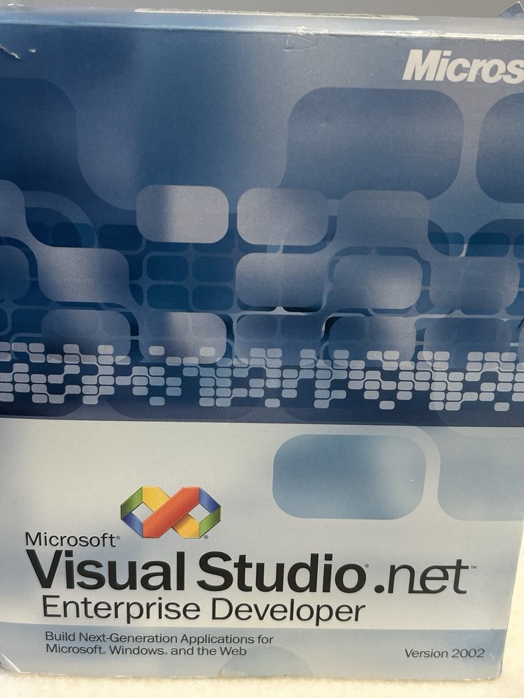 Microsoft Studio.net 2002 Enterprise Developer Full Retail Complete