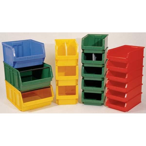 Quantum Storage Systems Qms533bl Storage Bin, Polyethylene, Blue, 11 7/8 In H,