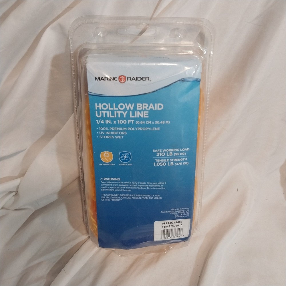 Hollow Braid Utility Line 1/4 inch X 100 ft. Rope