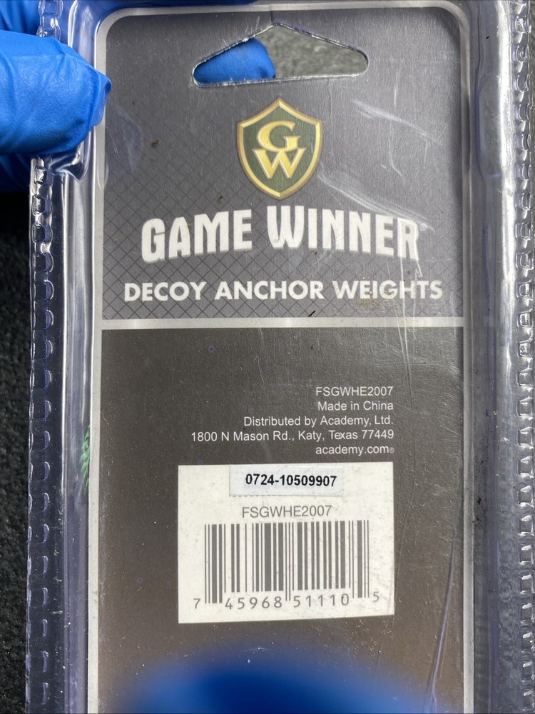 GAME WINNER DECOY ANCHOR WEIGHTS 12 PACK 3.5 STRAP WEIGHTS