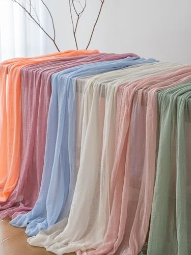 Spring Easter Cheesecloth Table Runner20 Inch0 FT Rustic Boho 1 Sage Green