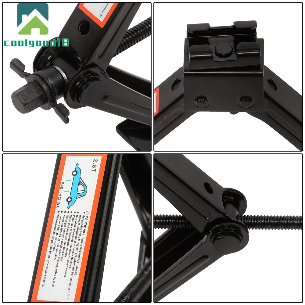 2.5 Tons Scissor Jack Capacity 5511 LBS with Ratchet Handle Effort Saving