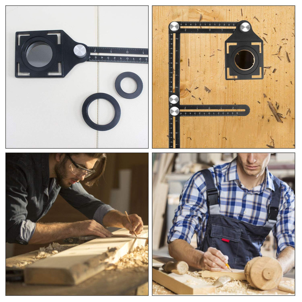 Aluminum Alloy Multi-Function Six-Fold Ruler Angle Finder Universal Angler Ruler