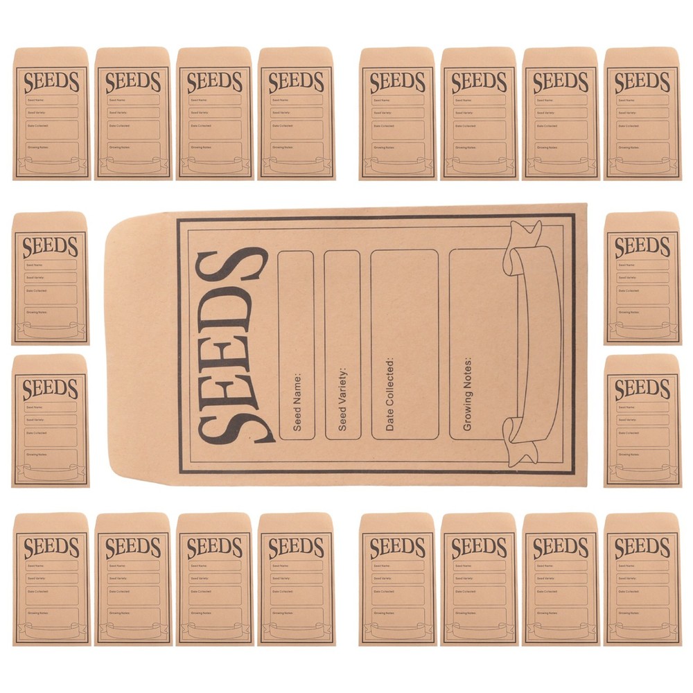100PCS Seed Packets Envelopes: Self Sealing  Small Seed Envelopes for6533
