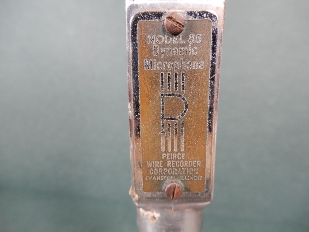Pierce Model 85 Dynamic Microphone with Stand in Good Working Condition