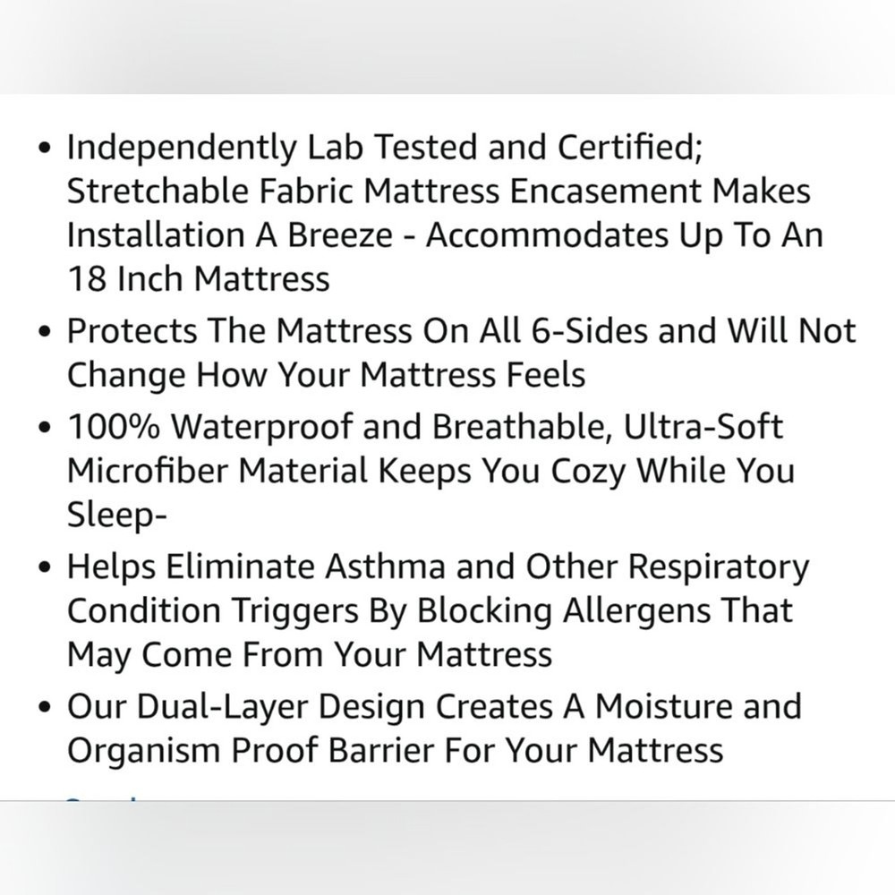 Mattress Protector- Bed Bug & Liquid Proof Mattress Encasement