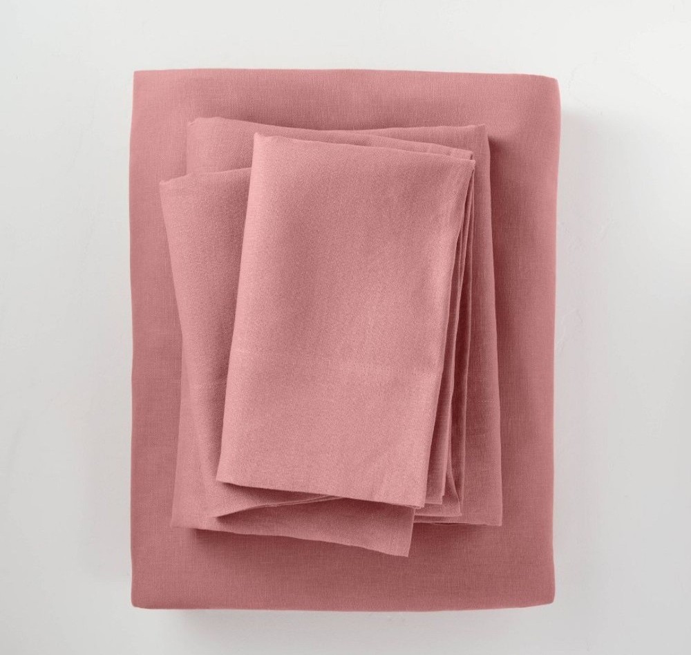 Casaluna Washed Supima Percale Sheet Set  100% Cotton