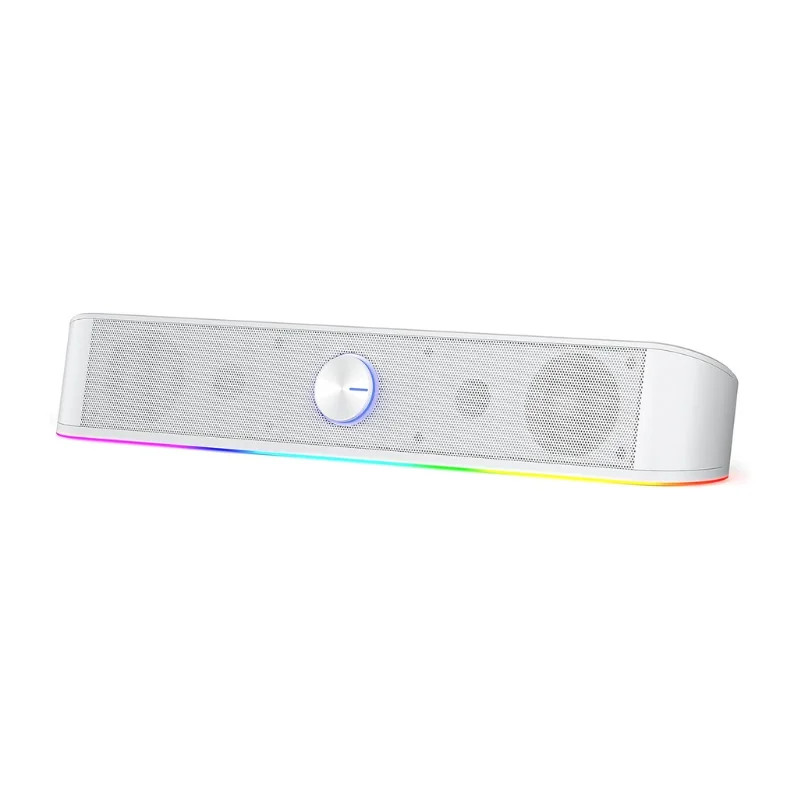 Desktop Soundbar, 2.0 Channel Computer Speaker with Dynamic RGB Audio