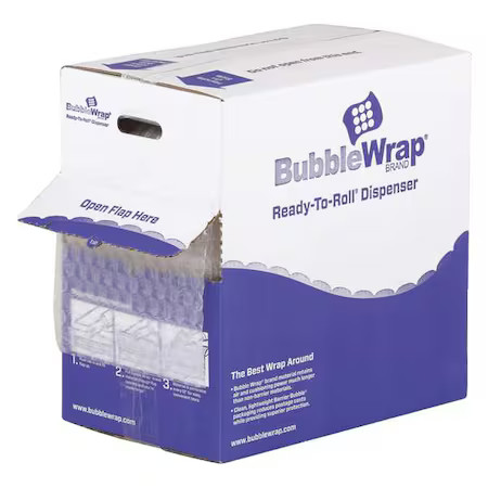 Bubblerolldispenserpack, 5/16In, Clear,  56Lt97