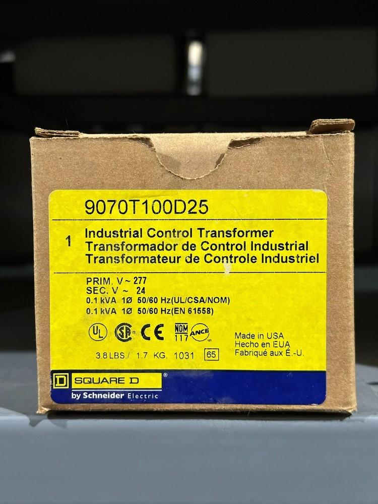 SQD 9070T100D25 Control Transformer 100VA 277-24 Volt