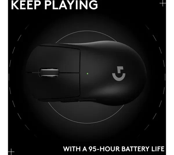 LOGITECH Pro X Superlight 2 Dex Wireless Optical Gaming Mouse - Black