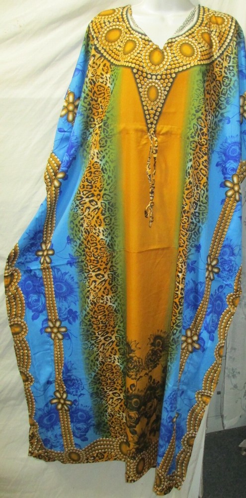 Boho Caftan Batwing new Printed Crepe caftan top/poncho