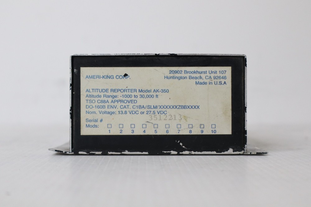 Ameri-King AK-350 Altitude Reporter (14/28 VDC)