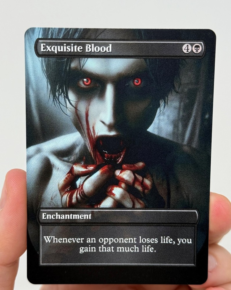 Exquisite Blood Proxy Card with Custom designed art