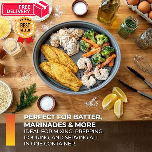 CanCooker Collapsible Plastic Batter Bowl | Mess-Free 1 Pack, Standard