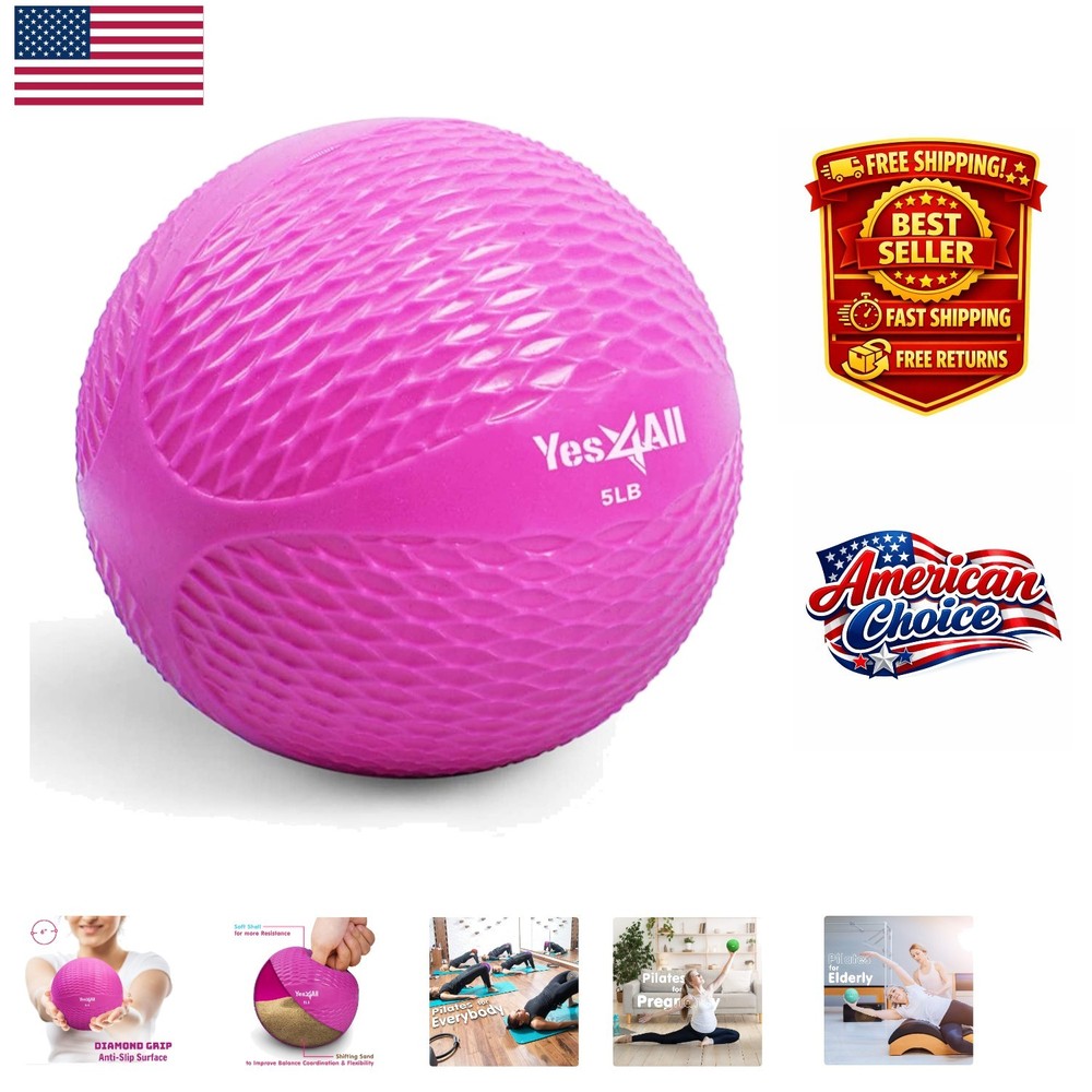 Durable PVC Weighted Toning Ball for Strength, Balance & Flexibility Workouts