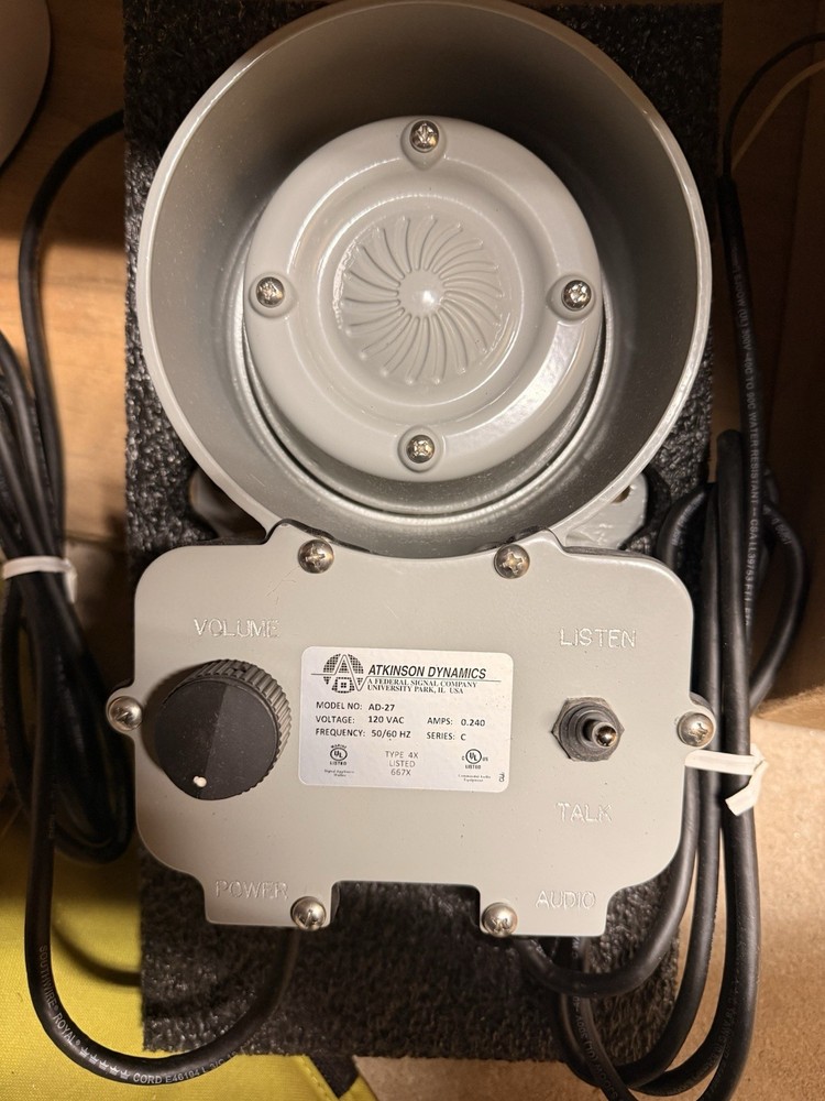 AD-27 Atkinson Dynamics 120VAC Wall Mount Intercom