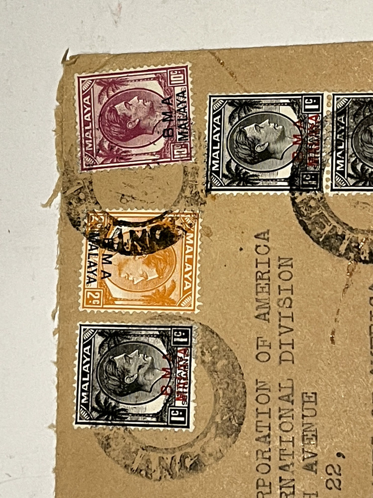 STAMP COVER MALAYA BMA