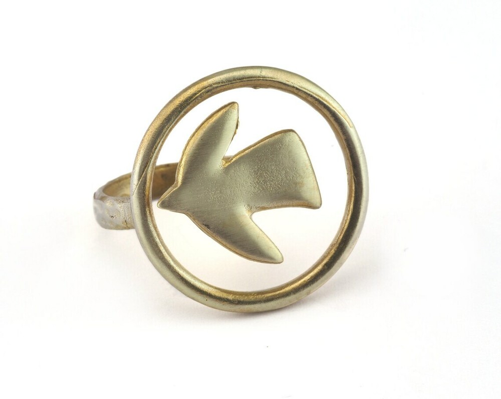 Ring Bird Adjustable Ring Raw brass (18mm 8US inner size) 4091