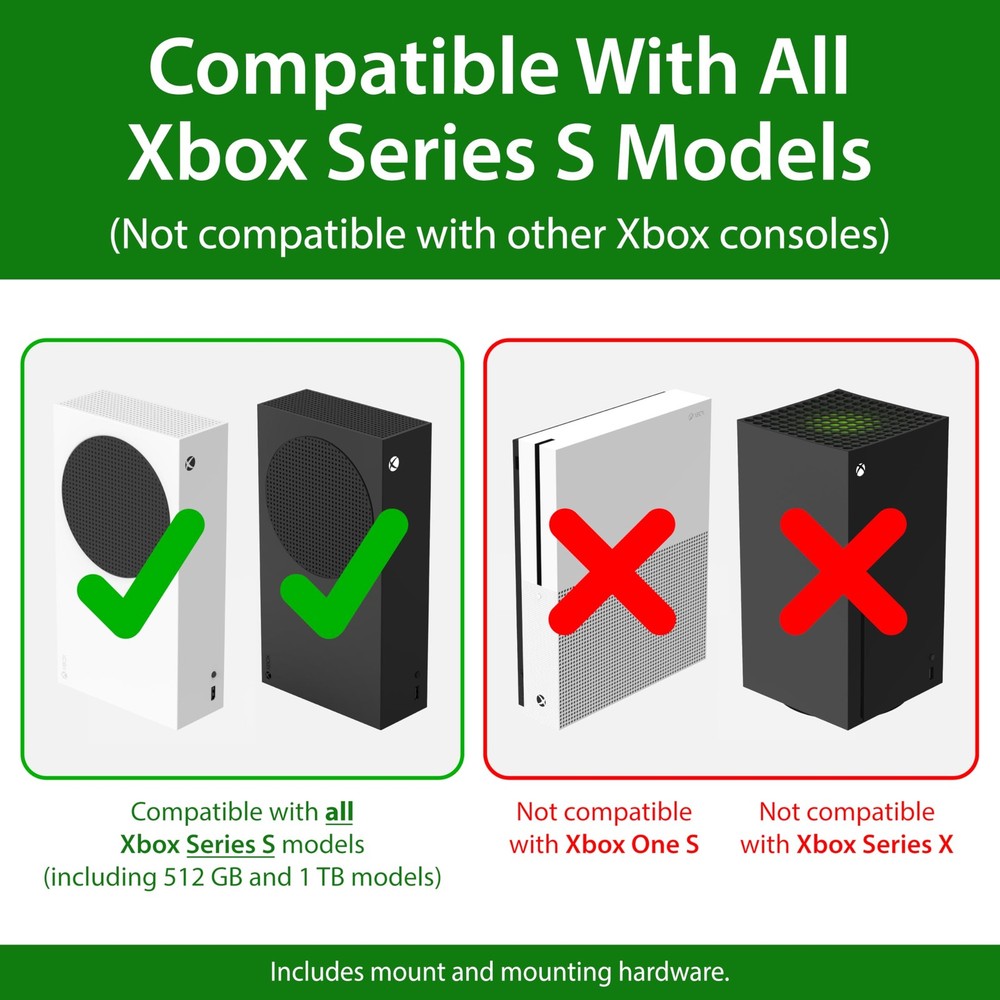 TotalMount – Wall Mount for Xbox Series S Serie S, White