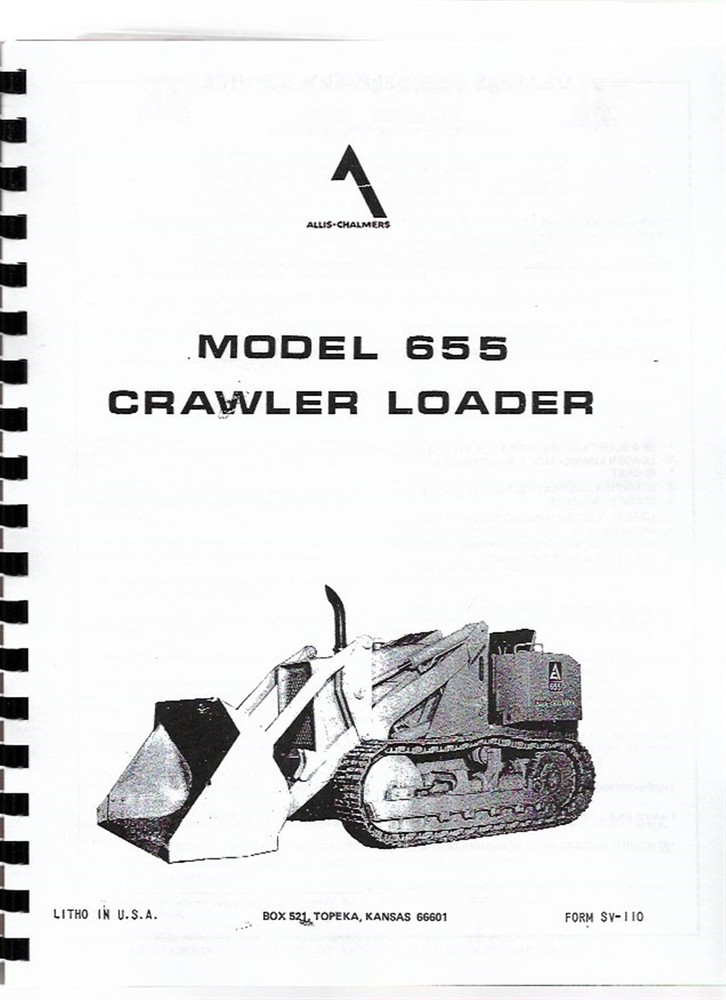 Allis Chalmers 655 Crawler Owners Operators Manual