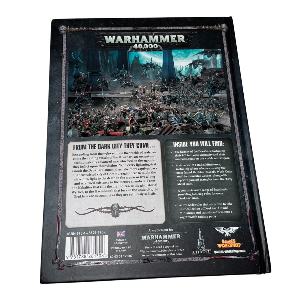 Warhammer 4000 Codex Dark Eldar OOP Hardcover RPG Book