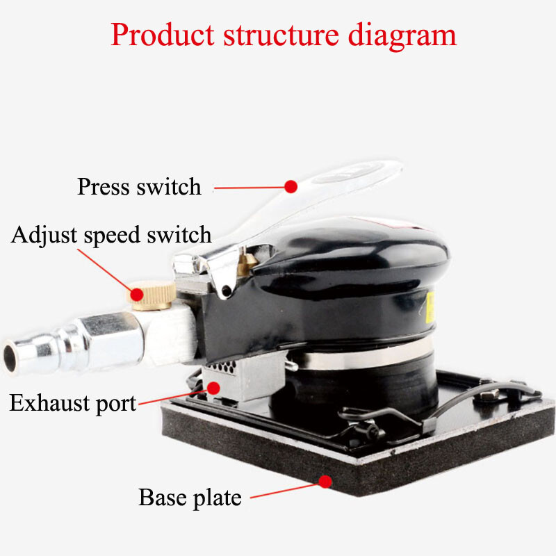 Pneumatic Grinding Tool Handheld Square & Triangular Air Sander Polisher Machine