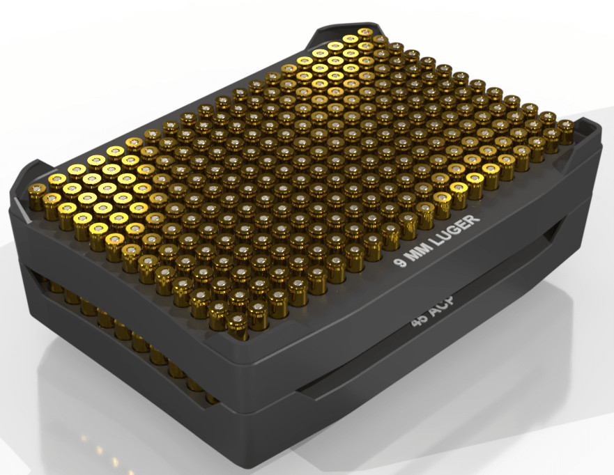 Pelican™ Vault V100 Pistol ammo double stack inserts