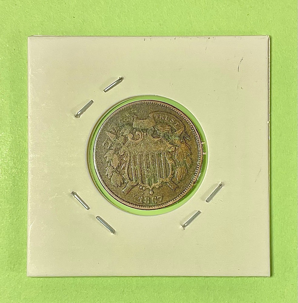 1867 2¢ Two Cent Piece ✦ VG Grade ✦ Post–Civil War U.S. Copper