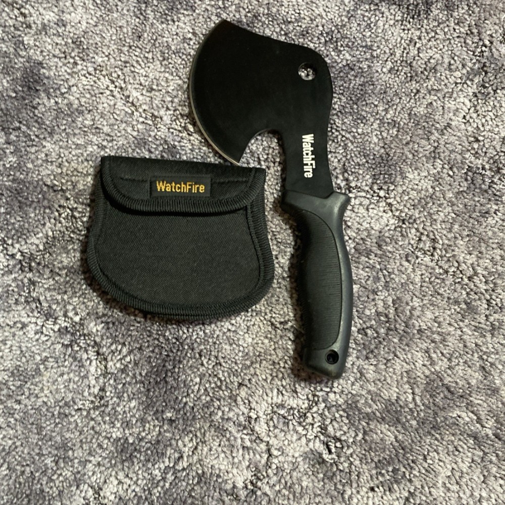 WatchFire Black Hatchet with Blade Guard and Plastic Handle