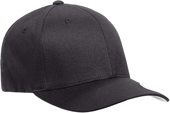 FLEXFIT Classic ORIGINAL 6-Panel Fitted 6277 Baseball Cap HAT L/XL Black
