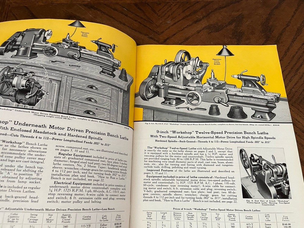 1938 South Bend Lathe Works Catalog