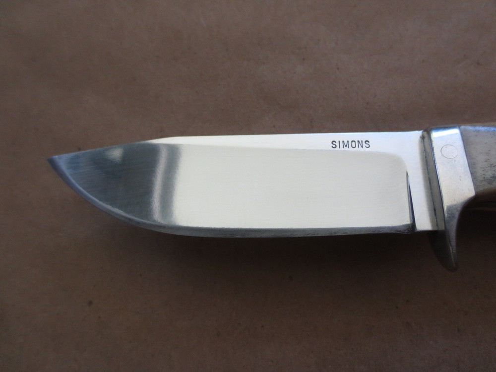 Bill Simons Fixed Blade Custom Knife w/Sheath 1984
