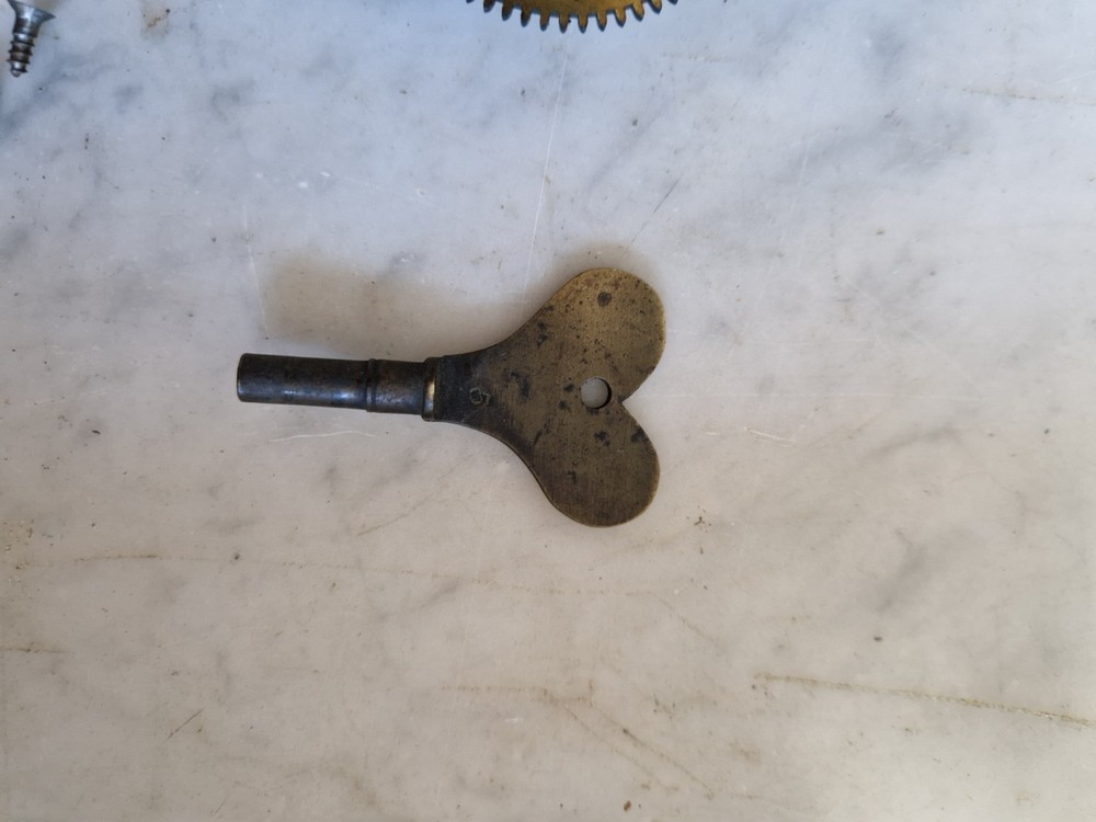 Antique American Clock Movement And Dial Gong Ect