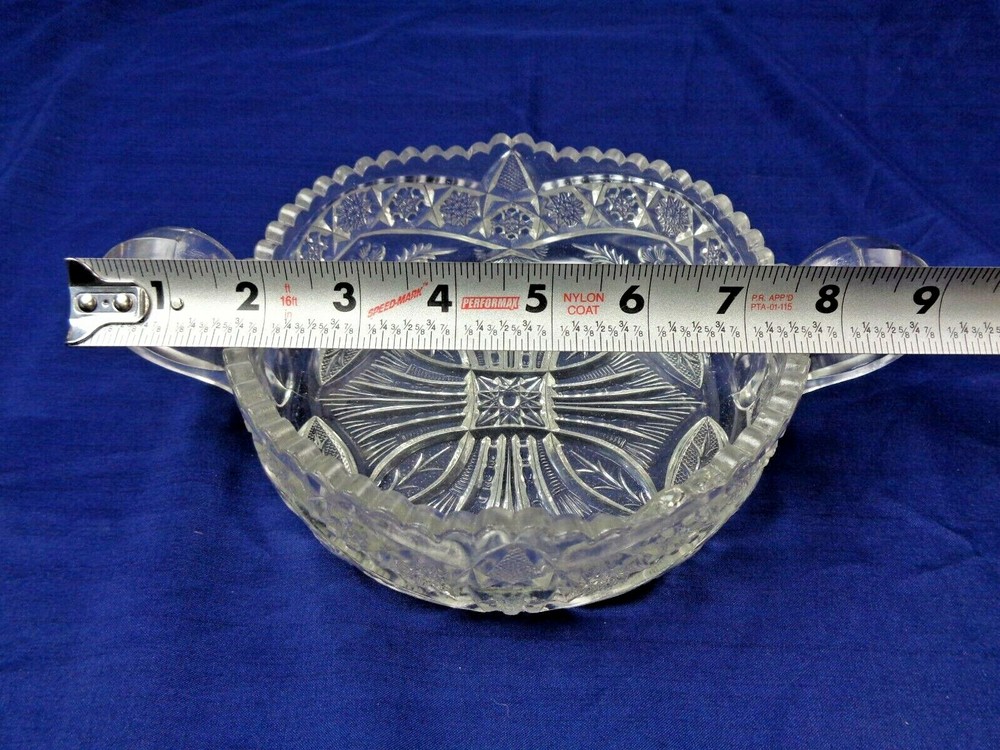 Vintage Crystal Candy Bowl - Floral Pattern