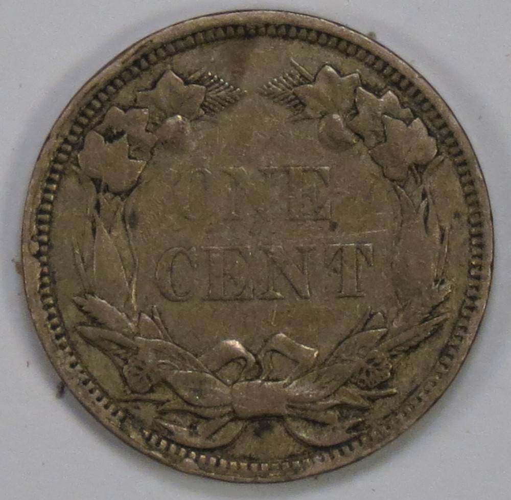 1858 Large Letter Flying Eagle Cent VF