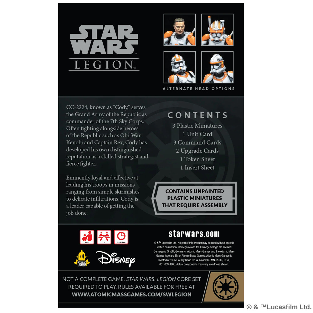 Star Wars Legion: Clone Commander Cody