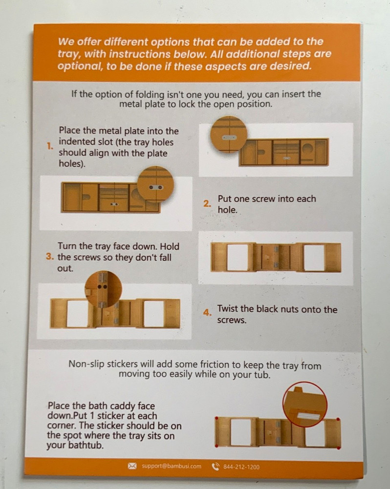 bamboo bath tray -Bambusi Collection