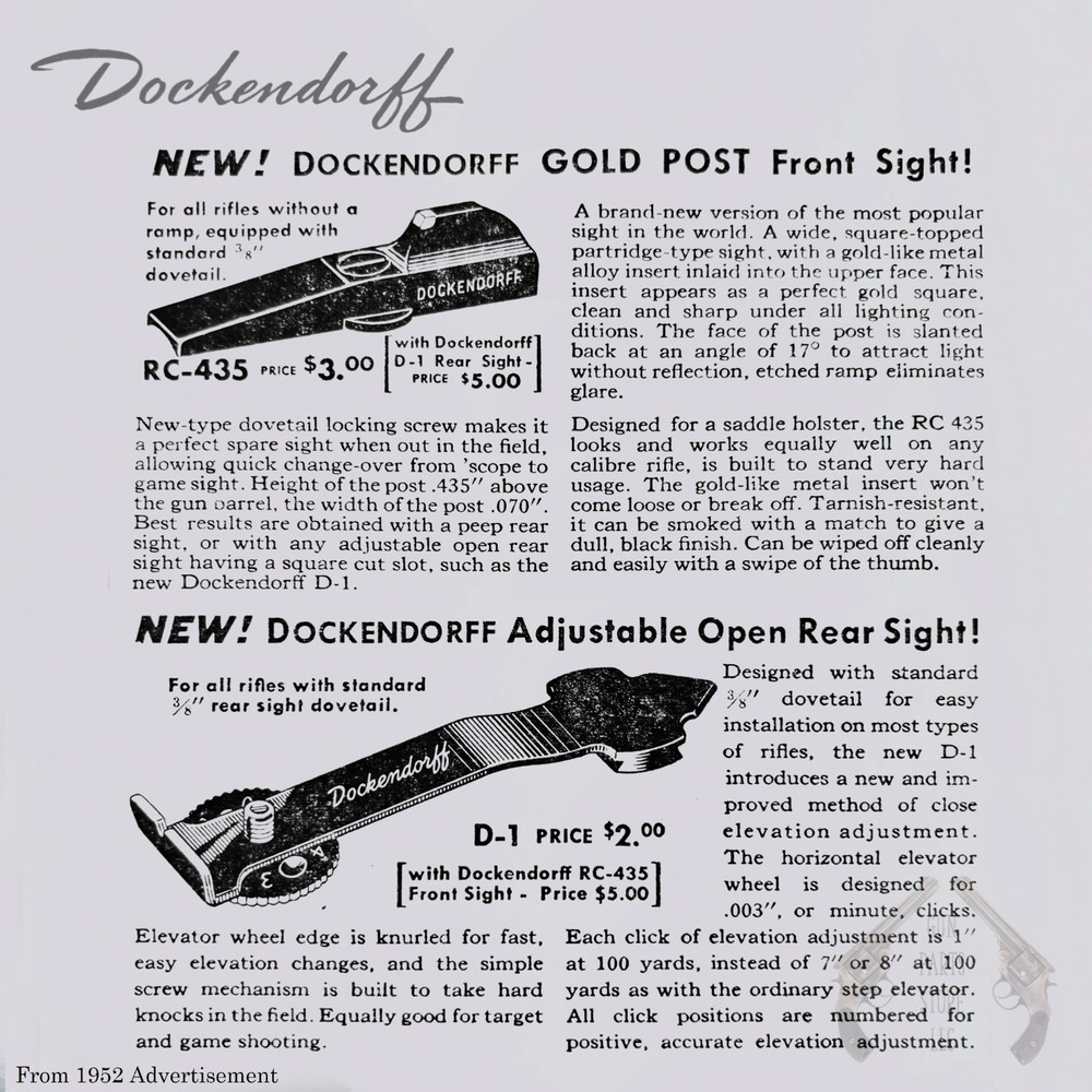 DOCKENDORFF Rear Sight Elevator Wheel