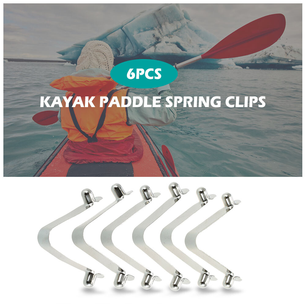 6pcs Kayak Paddle Spring Clips Tent  Clips Push Button Spring Snap Clip K6D7