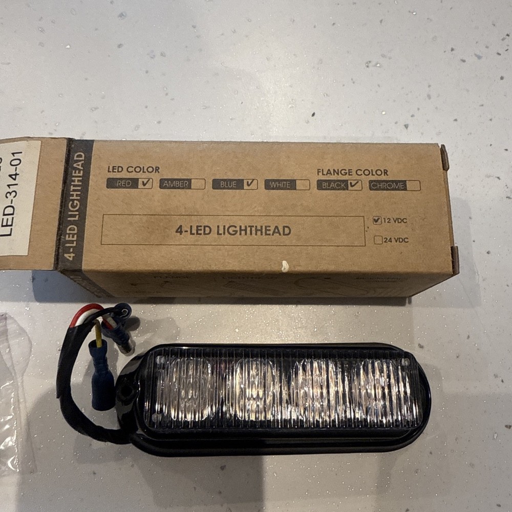 RSG 4 LED Lighthead Module, LED-314-01 4-LED LIGHTHEAD RED BLUE BLACK