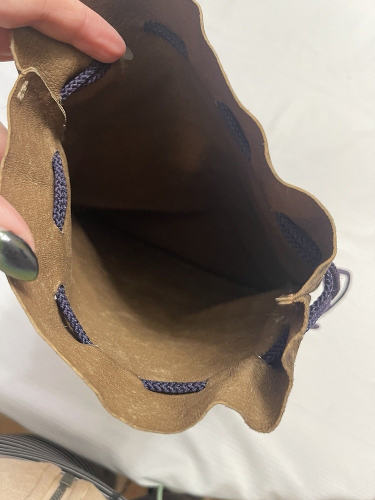 Gucci Monogram Vintage Rare Suede Leather Drawstring Pouch
