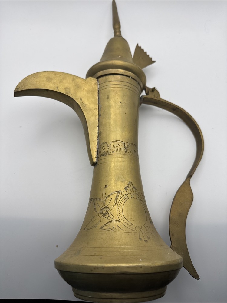 Vintage Brass Turkish Dallah Coffee Pot