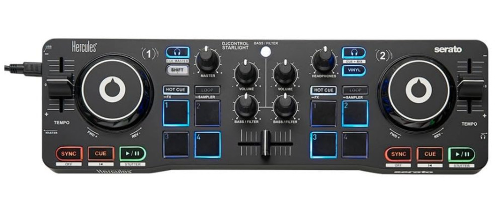 Hercules DJControl Starlight Pocket USB DJ Controller with Serato DJ Lite-SEALED