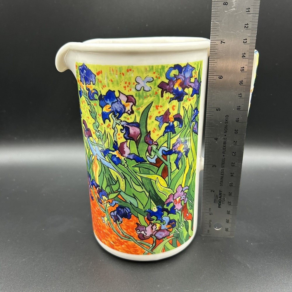 Vincent Van Gogh D Burrows Iris Chaleur Master Impressionists Ceramic Pitcher