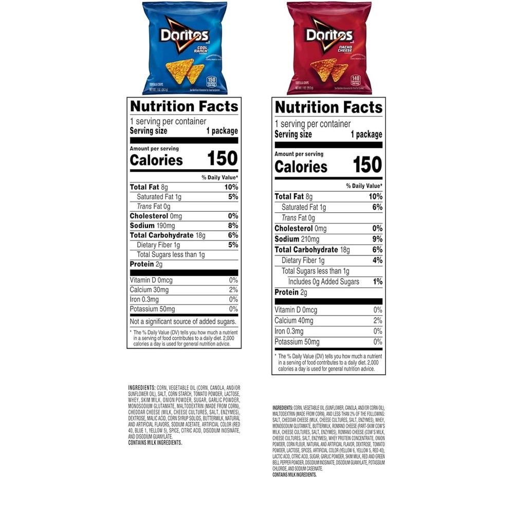 Bold Variety Pack - Doritos Nacho Cheese & Cool Ranch Chips