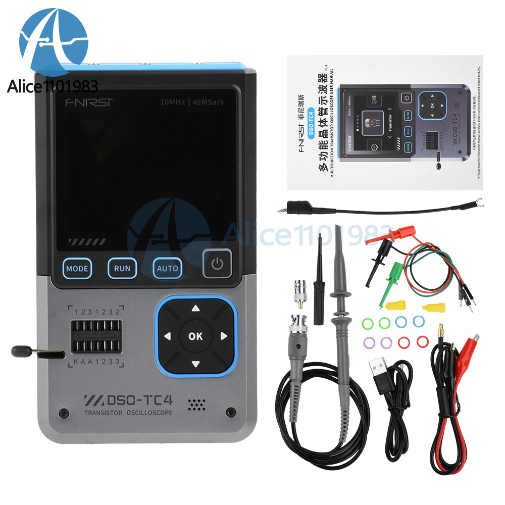 DSO-TC4 Oscilloscope Transistor Tester Electronics Component Tester 10MHz 48Ms/s